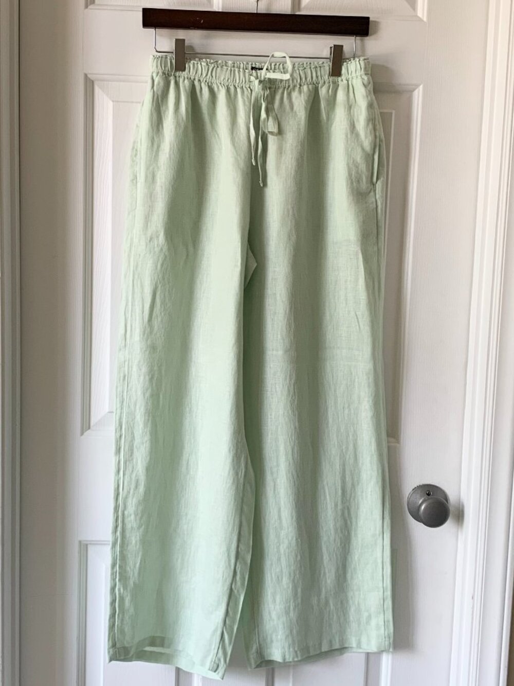 NWT J. Crew Soleil Pant in Linen, Mint Green, Size Small - Picture 5 of 10